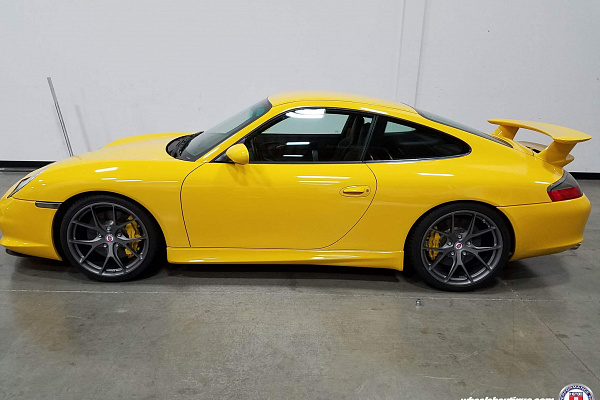 Фото дисков HRE P101 Сатиновый графит на Porsche 911 V