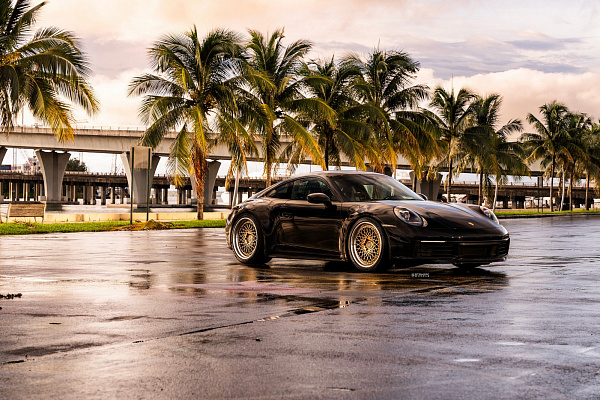 Фото дисков Strasse Wheels SC20 Track Сатиновое золото на Porsche 911 VIII