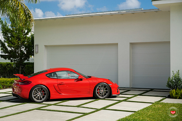 Фото дисков Vossen ML-X2 Сатиновый темный лак на Porsche Cayman II