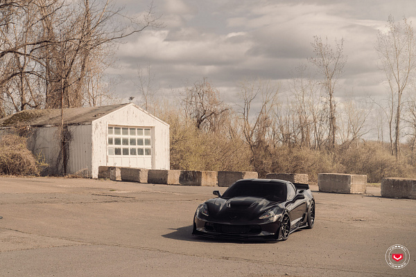 Фото дисков Vossen EVO-4R (3-Piece) Черный сатин на Chevrolet Corvette C7