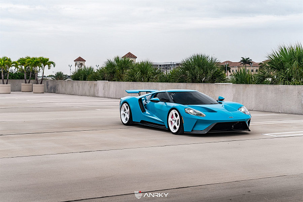 Фото дисков Anrky XR-305 Белый глянец на Ford GT II