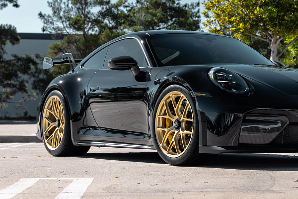 Фото дисков HRE R161 Lightweight Сатиновое золото на Porsche 911 VIII