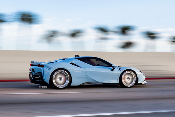 Фото дисков Strasse Wheels F5 Track Глянцевый лак на Ferrari SF90