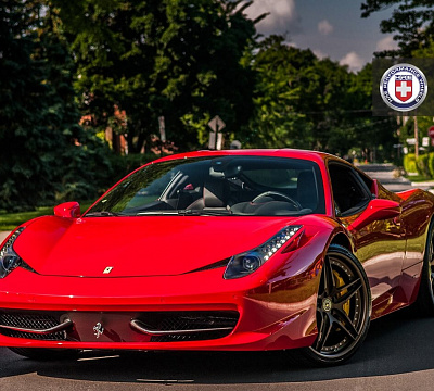 Фото дисков HRE S107 на Ferrari 458