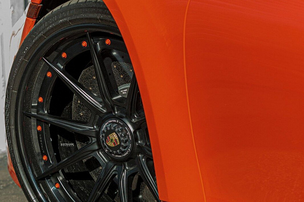 Фото дисков Strasse Wheels SV10 Deep Concave Duoblock Черный сатин на Porsche 911 VIII