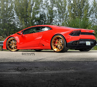 Фото дисков Strasse Wheels SM5R Deep Concave Monoblock на Lamborghini Huracan