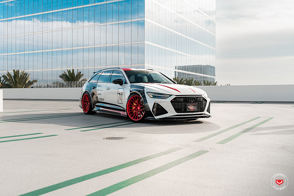 Фото дисков Vossen EVO-6TR Красный сатин на Audi A/RS 6 (C8)