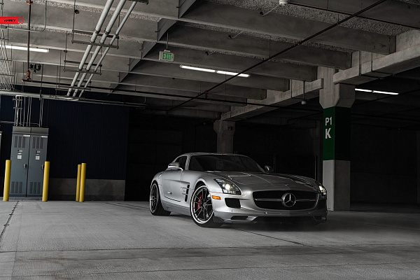 Фото дисков Anrky AN34 Черный сатин на Mercedes-Benz SLS AMG