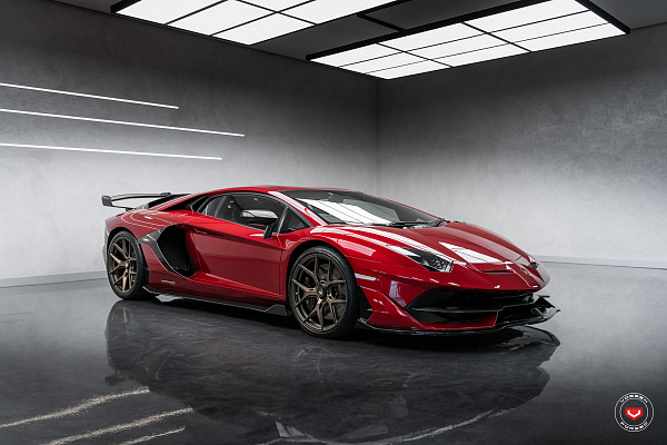 Фото дисков Vossen S21-01 Сатиновая бронза на Lamborghini Aventador