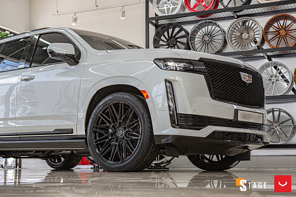 Фото дисков Vossen HF6-5 Черный глянец на Cadillac Escalade V