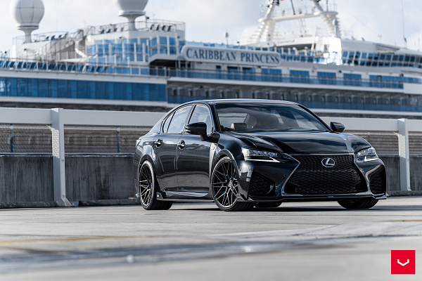 Фото дисков Vossen HF-7 Черный сатин на Lexus GS IV