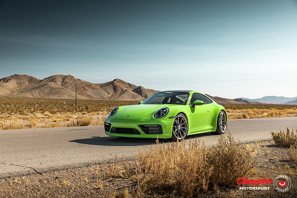 Фото дисков Vossen RS92 Полированный лак на Porsche 911 VIII