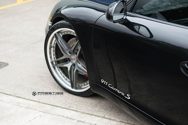 Фото дисков HRE S107 Сатиновый графит на Porsche 911 VII