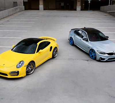 Фото дисков HRE P107 на Porsche 911 VII