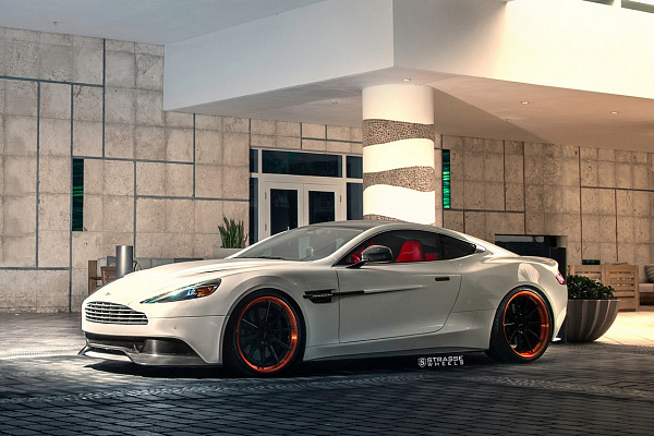 Фото дисков Strasse Wheels R10 Deep Concave FS Черный глянец на Aston Martin Vanquish 2