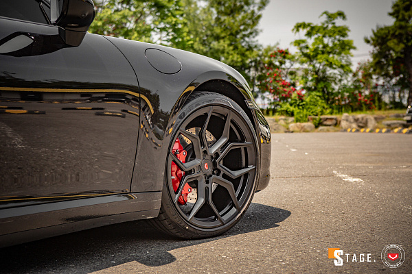 Фото дисков Vossen EVO-3 Черный сатин на Porsche 911 VIII