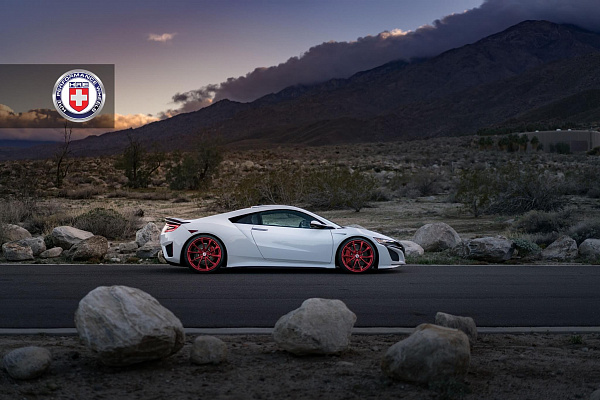 Фото дисков HRE P204 Красный сатин на Acura NSX II
