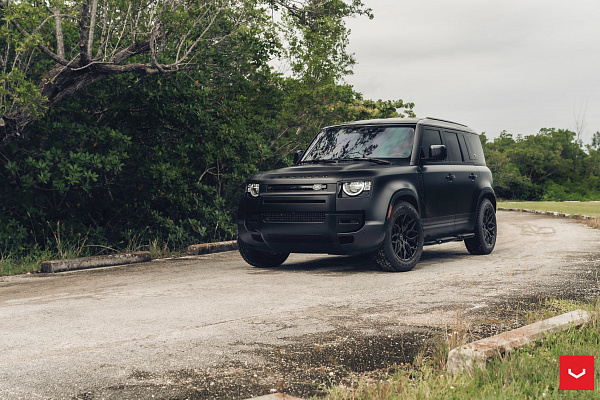 Фото дисков Vossen HF-2 Черный глянец на Land Rover Defender II
