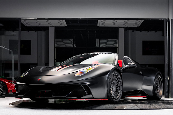 Фото дисков Brixton Forged TR10 AERO1 Сатиновый темный лак на Ferrari 458