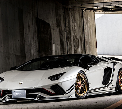 Фото дисков Savini SV76 на Lamborghini Aventador