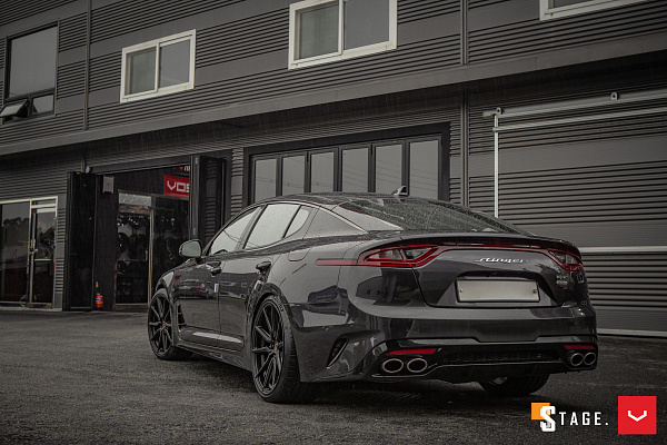 Фото дисков Vossen HF-3 Черный сатин на Kia Stinger