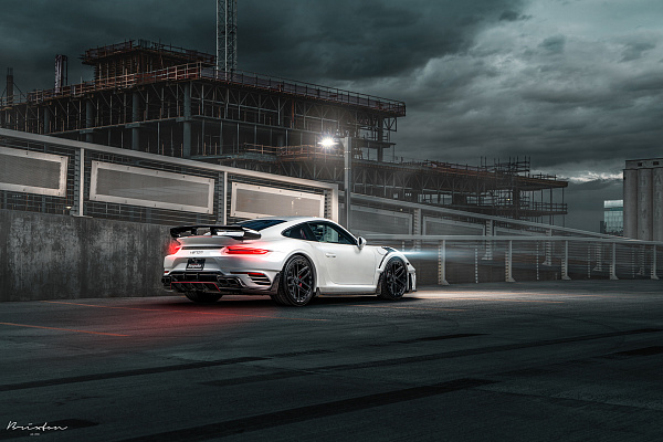 Фото дисков Brixton Forged BF01 Черный сатин на Porsche 911 VII