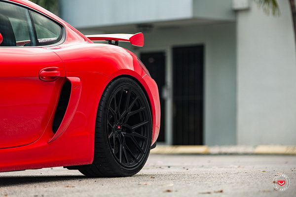 Фото дисков Vossen M-X3 Черный сатин на Porsche Cayman II