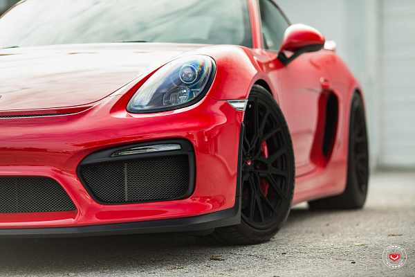 Фото дисков Vossen M-X3 Черный сатин на Porsche Cayman II