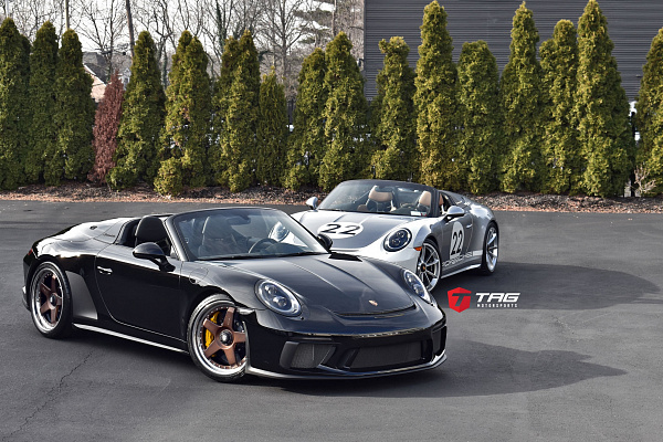 Фото дисков HRE C105 Сатиновая темная медь на Porsche 911 VII