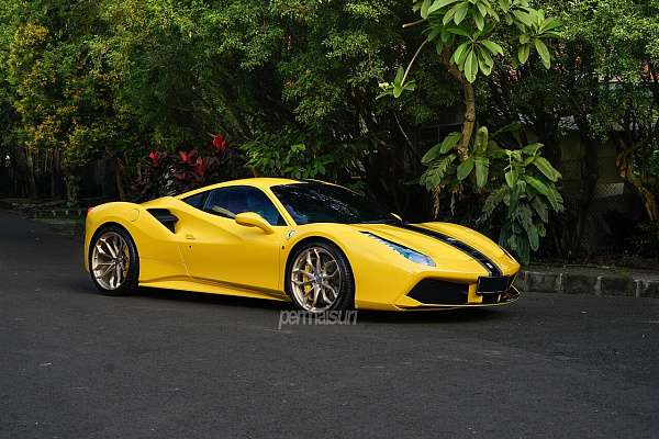 Фото дисков HRE P201 Сатиновая шампань на Ferrari 488