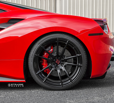 Фото дисков Strasse Wheels SV1 Deep Concave Monoblock на Ferrari 488