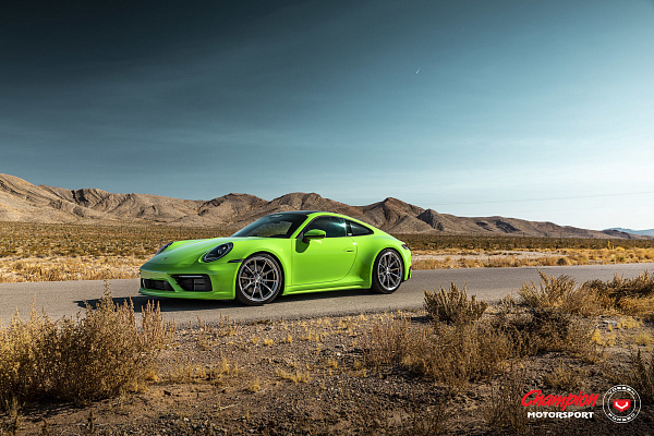 Фото дисков Vossen RS92 Полированный лак на Porsche 911 VIII