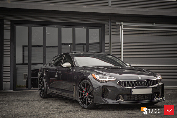 Фото дисков Vossen HF-3 Черный сатин на Kia Stinger