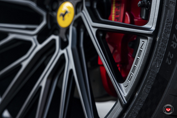 Фото дисков Vossen EVO-6TR Черный сатин на Ferrari F8