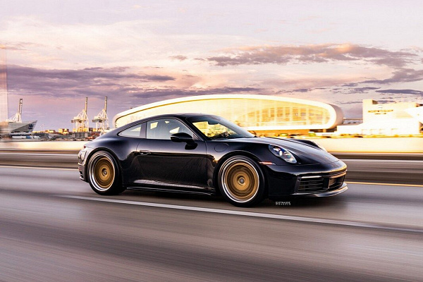 Фото дисков Strasse Wheels SC20 Track Сатиновое золото на Porsche 911 VIII