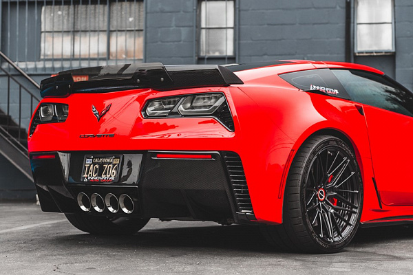 Фото дисков Brixton Forged VL4 Черный сатин на Chevrolet Corvette C7