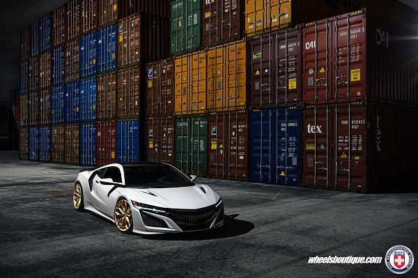 Фото дисков HRE P201 Сатиновое золото на Acura NSX II