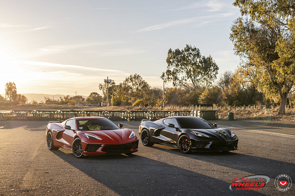 Фото дисков Vossen S21-01 Черный глянец на Chevrolet Corvette C8