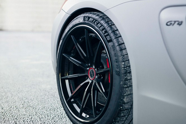 Фото дисков Brixton Forged R11-R Черный сатин на Porsche Cayman II
