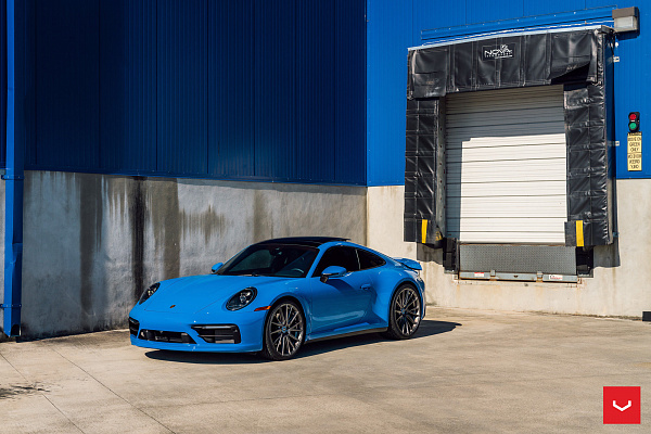 Фото дисков Vossen HF-4T Сатиновый графит на Porsche 911 VIII