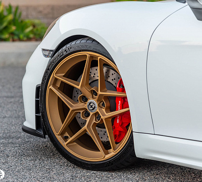 Фото дисков HRE FF11 на Porsche Cayman II