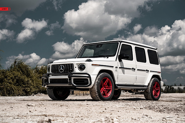 Фото дисков Anrky AN15 Красный сатин на Mercedes-Benz G-Class III