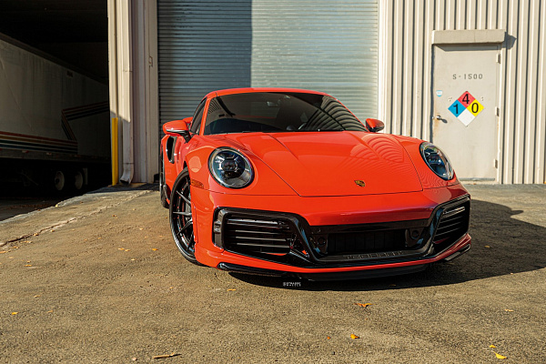 Фото дисков Strasse Wheels SV10 Deep Concave Duoblock Черный сатин на Porsche 911 VIII