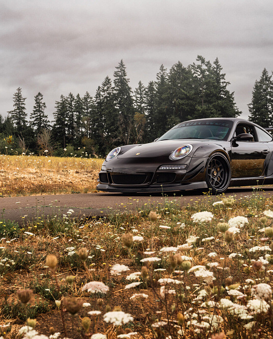 Фото дисков GEN-02 (3-piece) Черный сатин на Porsche 911 VI