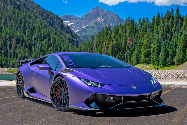 Фото дисков Strasse Wheels SV15T Deep Concave FS Черный матовый на Lamborghini Huracan