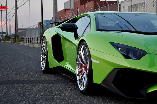 Фото дисков Anrky AN10 Полированный лак на Lamborghini Aventador
