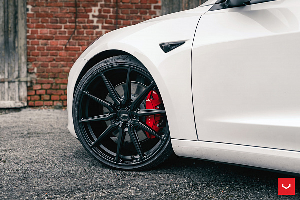 Фото дисков Vossen HF-3 Черный сатин на Tesla Model 3