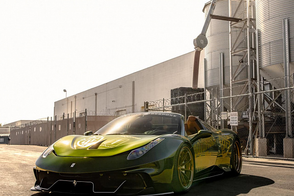 Фото дисков Brixton Forged R11-RS Глянцевая бронза на Ferrari 458