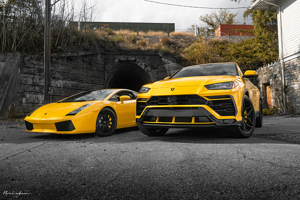 Фото дисков Brixton Forged PF9 Черный сатин на Lamborghini Urus