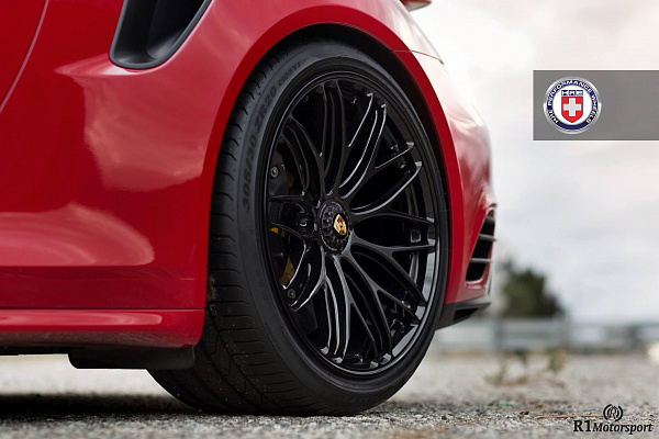 Фото дисков HRE RC100 Черный глянец на Porsche 911 VII